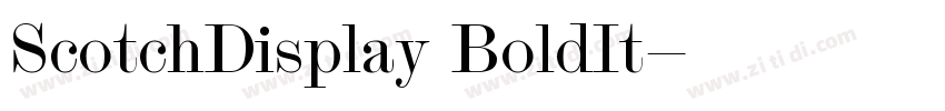 ScotchDisplay BoldIt字体转换